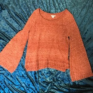 NWOT Cranberry Bell Sleeve Sweater